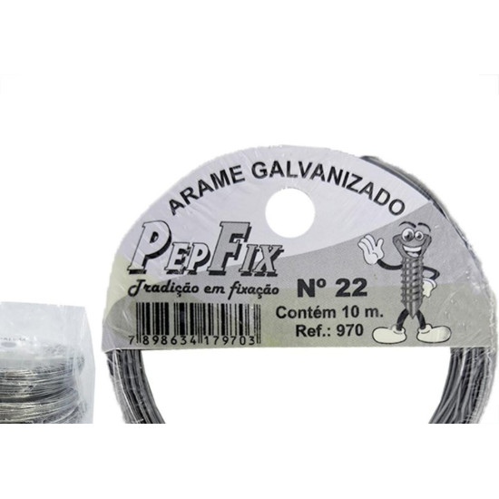 Arame Galvanizado Pepfix No.22 Rolinho 10M Com 10 Pecas