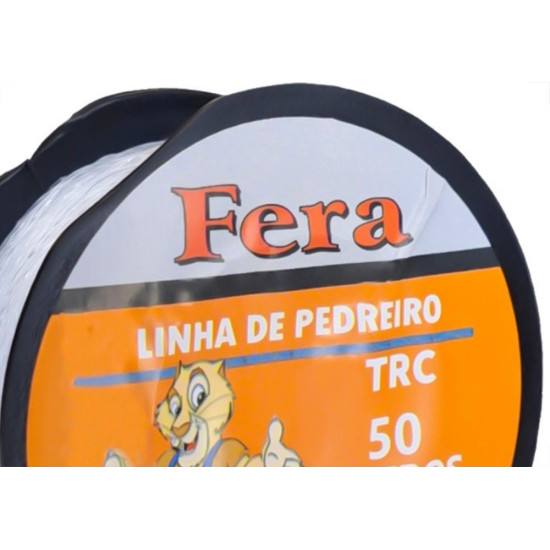 Linha Para Pedreiro Trancada Fera 50M - Kit C/12 Pecas