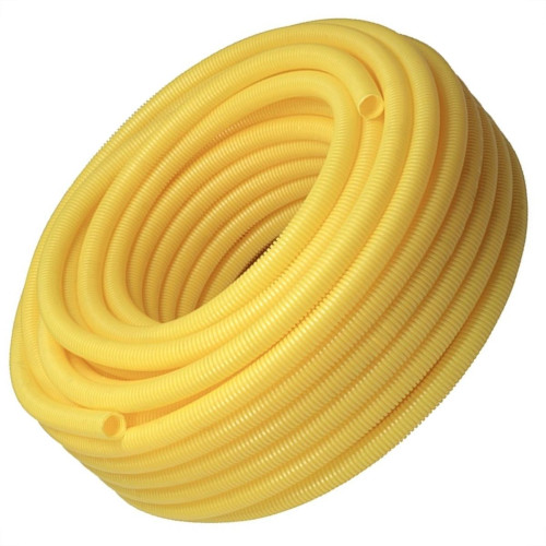 Conduite Corrugado Tubos Bravo Amarelo () 3/4'' 50M