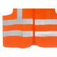 Colete Para Sinalizacao Plastcor 1 Bolso Laranja Fluorescente Xg