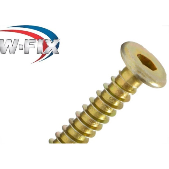 Parafuso Estrutural Moveleiro Tampinha 13 Allen Bicromatizado Newfix 7,0 X 4,0Mm - Kit C/2 Centos