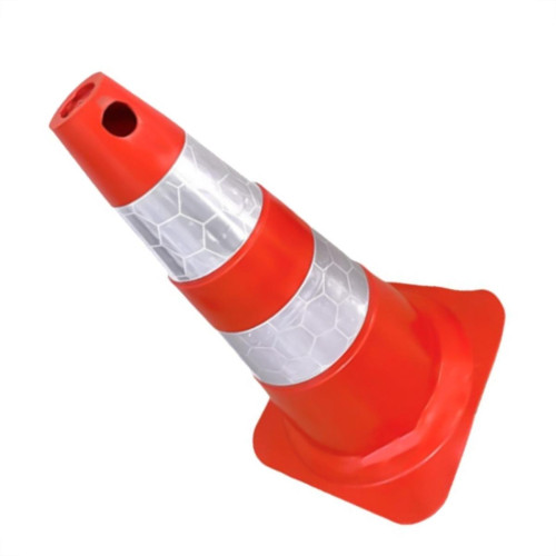 Cone Sinalizacao Plastcor Flexivel 50Cm Laranja Refletivo