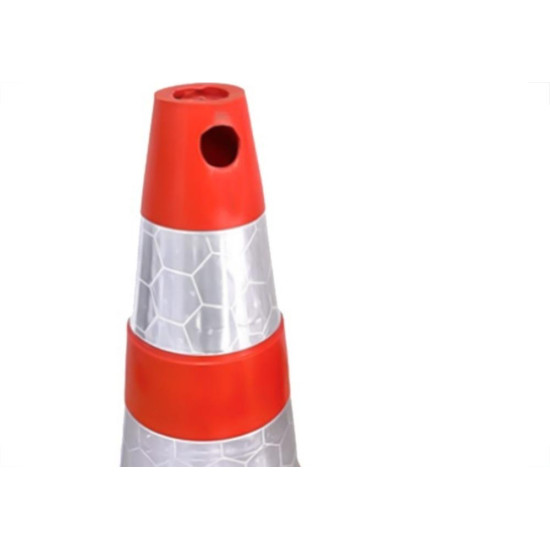 Cone Sinalizacao Plastcor Flexivel 50Cm Laranja Refletivo