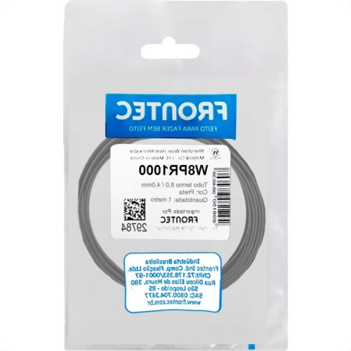 Tubo Termocontratil 8Mm / 4Mm Preto Pacote Com 1 Metro - W8Pr1000