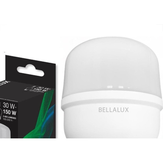 Lampada Led Alta Potencia Bellalux 30W. 2400Lm E-27. Bivolt 6500K.