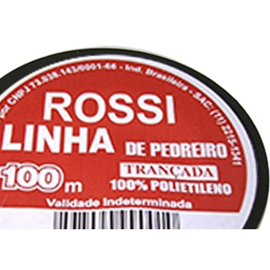 Linha Para Pedreiro Trancada Rossi 100M - Kit C/12 Pecas