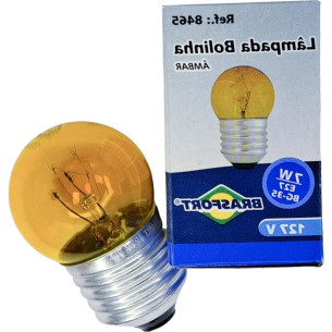 Lampada Bolinha Brasfort 7Wx127V. Ambar - Kit C/25 Pecas