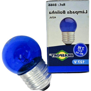 Lampada Bolinha Brasfort 7Wx127V. Azul - Kit C/25 Pecas