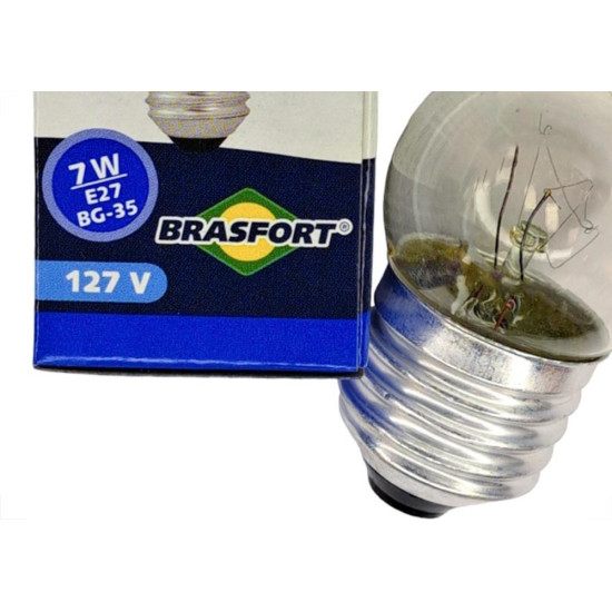 Lampada Bolinha Brasfort 7Wx127V. Clara - Kit C/25 Pecas