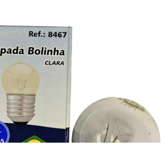 Lampada Bolinha Brasfort 7Wx127V. Clara - Kit C/25 Pecas