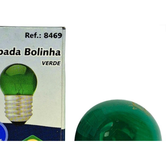 Lampada Bolinha Brasfort 7Wx127V. Verde - Kit C/25 Pecas