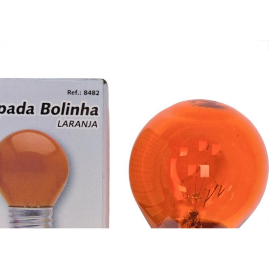 Lampada Colorida Brasfort 15Wx127V. Laranja - Kit C/25 Pecas