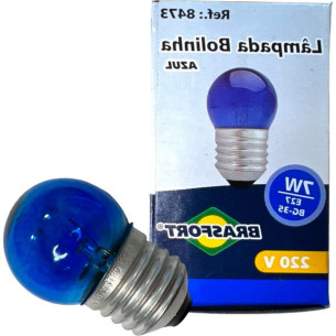 Lampada Bolinha Brasfort 7Wx220V. Azul - Kit C/25 Pecas