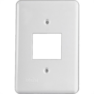 Placa Conjunto Ilumi Stylus Branco 4X2 - 2 Interuptores - 2050