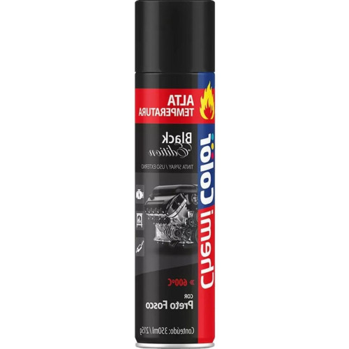 Spray Chemicolor Alta Temperatura Preto 350Ml/215G.