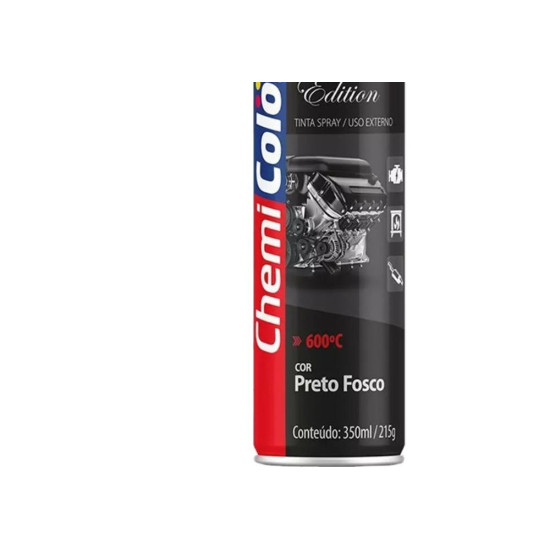 Spray Chemicolor Alta Temperatura Preto 350Ml/215G.