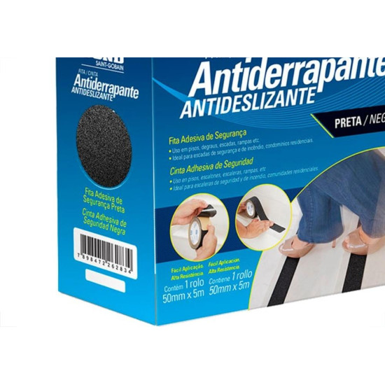 Fita Antiderrapante Tekbond 50Mm X 5M Preta