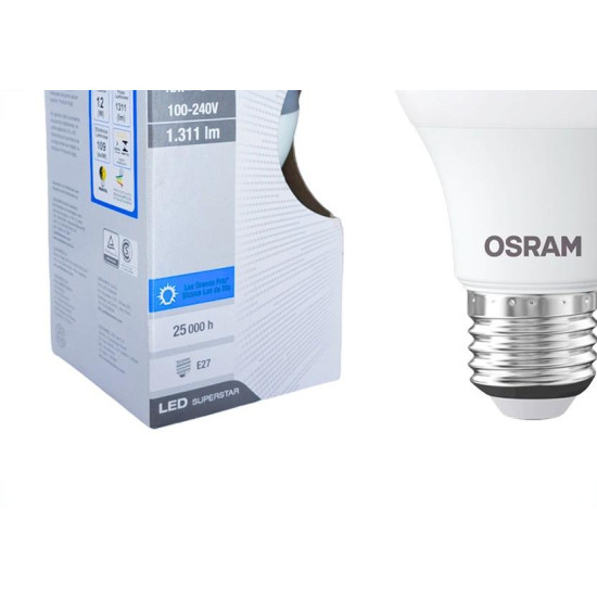 Lampada Led Bulbo Osram A-90 12W. 6500K.