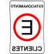 Placa Look 20X30Cm (Estacionamento Para Clientes) - Kit C/5 Pecas