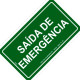 Placa Look 15X25Cm (Saida De Emergencia) - Kit C/5 Pecas