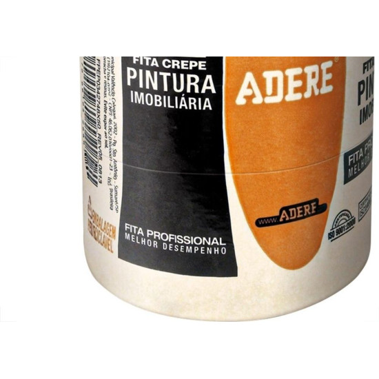 Fita Crepe Adere Para Pintura Imobiliaria 427 Profissional 48Mm X 50M - Kit C/3 Rolos