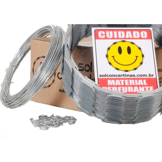 Cerca Perimetral Kit Sol Galvanizada 45Cm X 5M