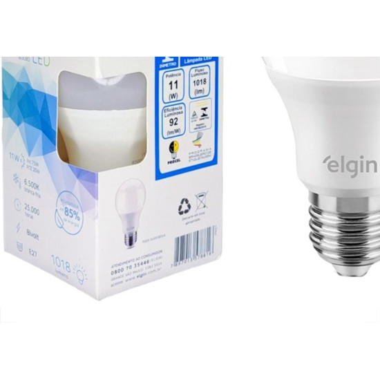 Lampada Led Bulbo Elgin A60 - 11W. 6500K.