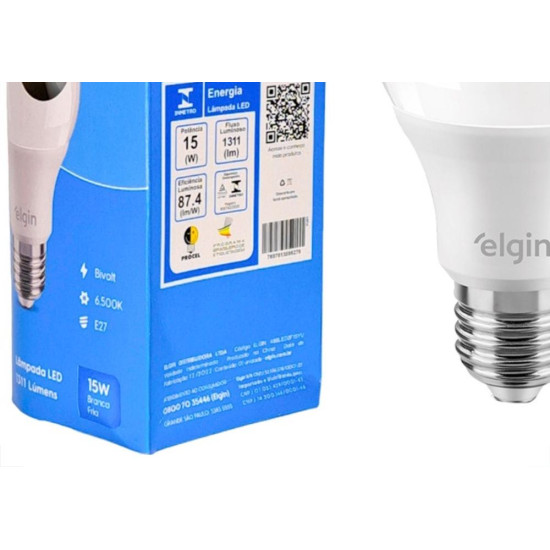 Lampada Led Bulbo Elgin A60 - 15W. 6500K.