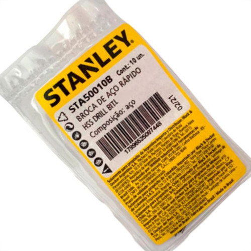 Broca Aco Rapido Stanley 3,5 Mm - Kit C/10 PC