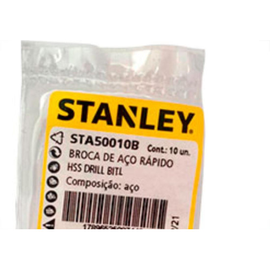 Broca Aco Rapido Stanley. I 3/16 - Kit C/10 PC