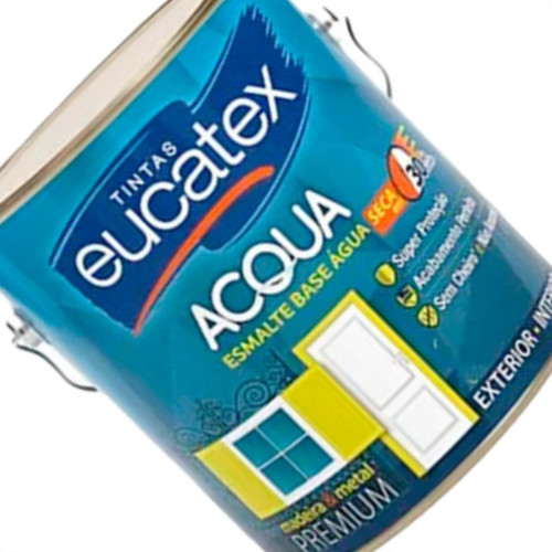 Tinta Esmalte Eucatex Brilho Base Agua.3,6 Branco