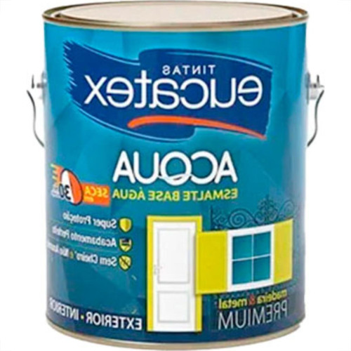 Tinta Esmalte Eucatex Brilho Base Agua 1/4 Branco