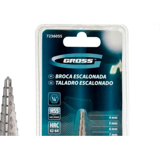 Broca Escalonada Gross 4 A 12Mm