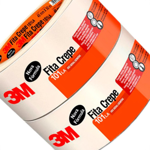 Fita Crepe 3M 101La Uso Ger.48X50M - Kit C/2 RL