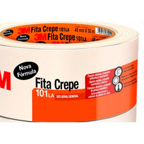 Fita Crepe 3M 101La Uso Ger.48X50M - Kit C/2 RL