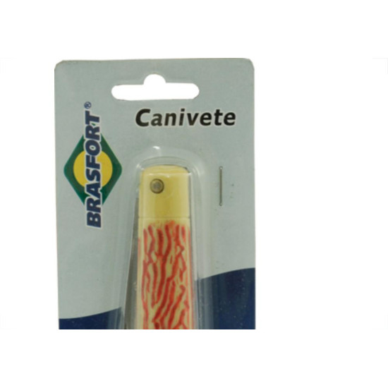 Canivete Inox Brasfort Lamin,Ponta14Mm