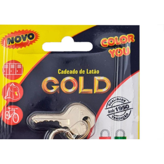 Cadeado Gold Color 20 Vermelho