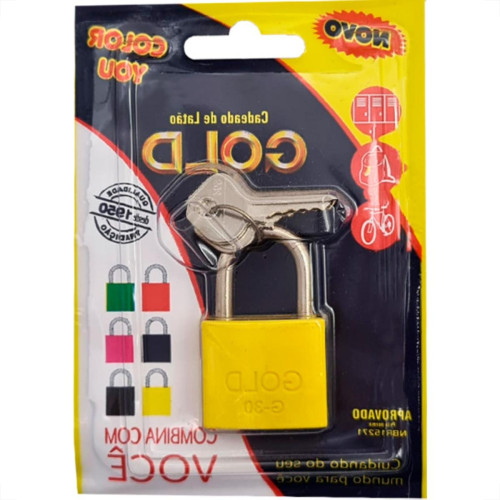 Cadeado Gold Color 30 Amarelo