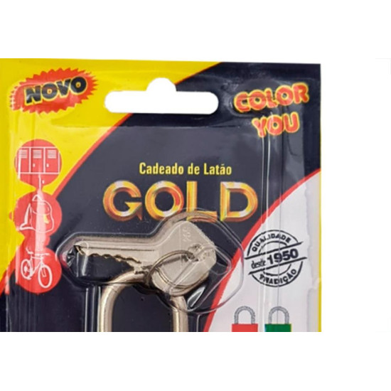 Cadeado Gold Color 30 Amarelo