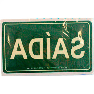 Placa Sinal.15X25 Lum.Saida - Kit C/5 CA