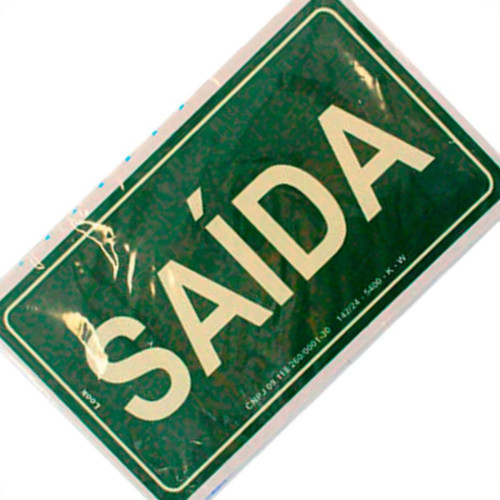 Placa Sinal.15X25 Lum.Saida - Kit C/5 CA