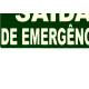 Placa Sinal.15X25 Lum.Saida Emerg - Kit C/5 CA