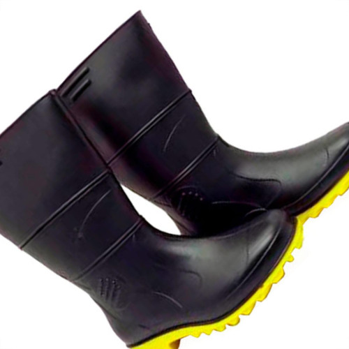 Bota Pvc Preta Solado Amar.Rca 38