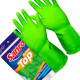 Luva Sanro Forrada Top Verde P - Kit C/10 PR