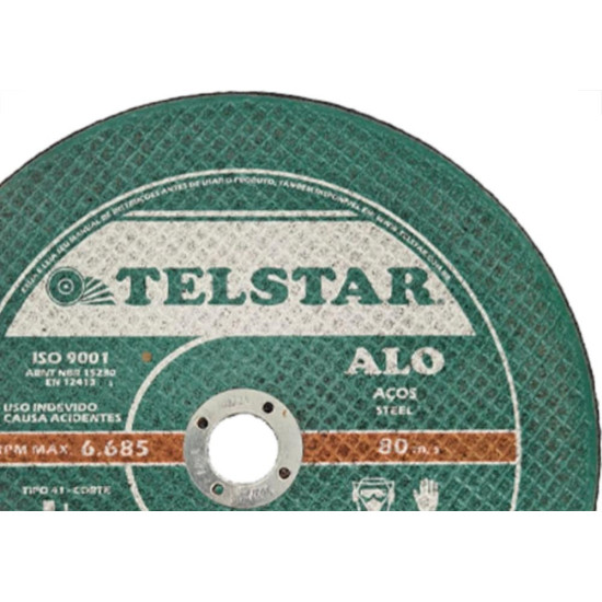 Disco Telstar Corte Ferro A 09X7/8 - Kit C/5 PC