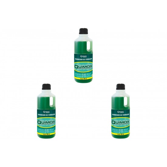 Kit C/3 - Removedor De Ferrugem Quimox 500Ml