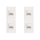 Kit C/4 - Conjunto Perlex Aros 4X2 Branco Com Placa(1Para...