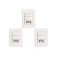 Kit C/3 - Conjunto Perlex Aros 4X2 Branco Com Placa(2Simp...