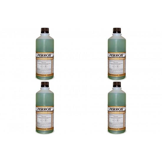 Kit C/4 - Removedor De Ferrugem Ferrox Anticorrosivo 500Ml